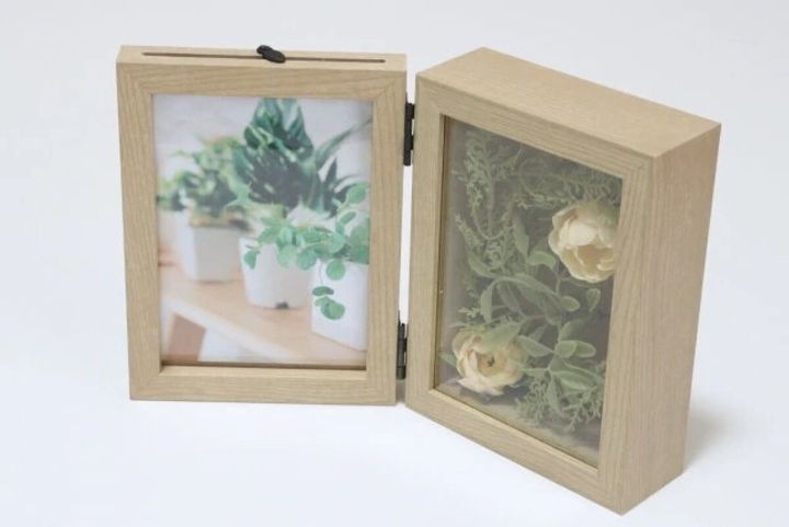 ダイソー フォトフレーム（L判、2連、BOXタイプ） 使用例