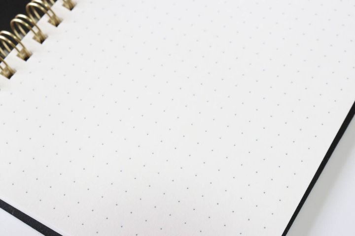 A6 Wリングノート ドット入 表紙ポケット付き 60枚 中身
