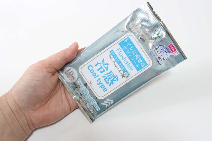 ＆．ボディシート（トイレに流せる、冷感、10枚）