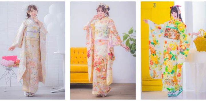 古園井寧々、瀬川陽菜乃、川島梨々花が着用する振袖TEENS第8期の振袖