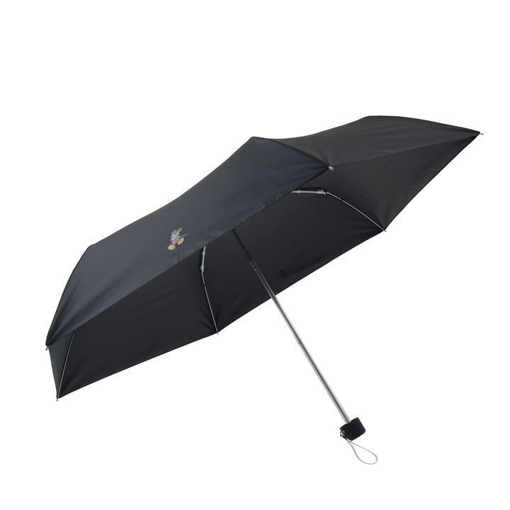 ミッキー 折りたたみ傘 晴雨兼用 ポーチ入り ワンポイント SHINY DAY