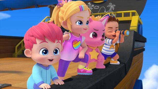 魔法使いのピンクのきつねピンキッツと一緒に冒険に出発！ [c]The Pinkfong Company All Rights Reserved.