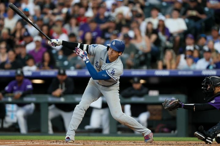 右前打で52試合連続出塁を記録したドジャース・大谷翔平（C）Getty Images