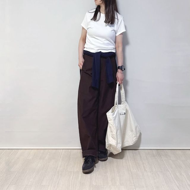 ミニTを着たコーデ