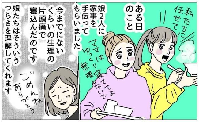 生理で寝込む妻に心ない発言をする夫