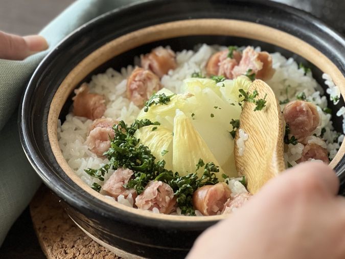 新たまねぎン炊き込みご飯