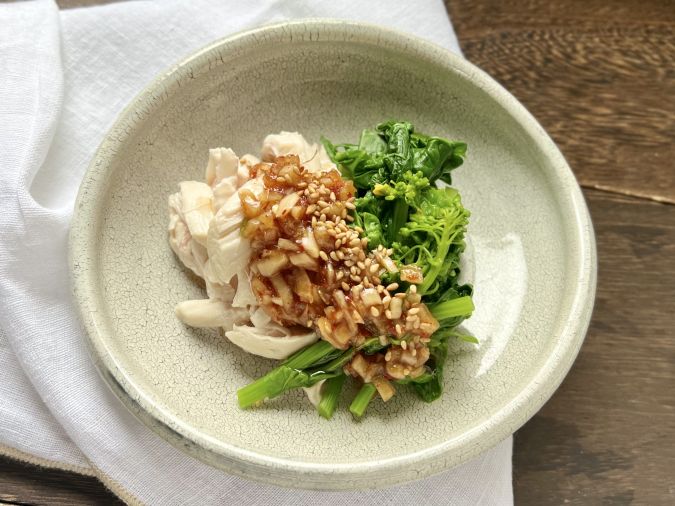 菜の花とささみの和え物