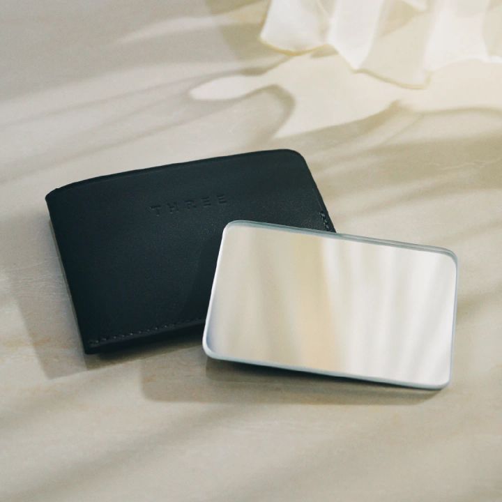 ハンドミラー THREE（スリー） ポータブル ミラー 手鏡
