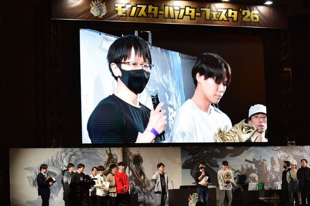 優勝を果たした喜びを語る「Laugh_Catチーム」のメンバー (C)CAPCOM 撮影：ソムタム田井