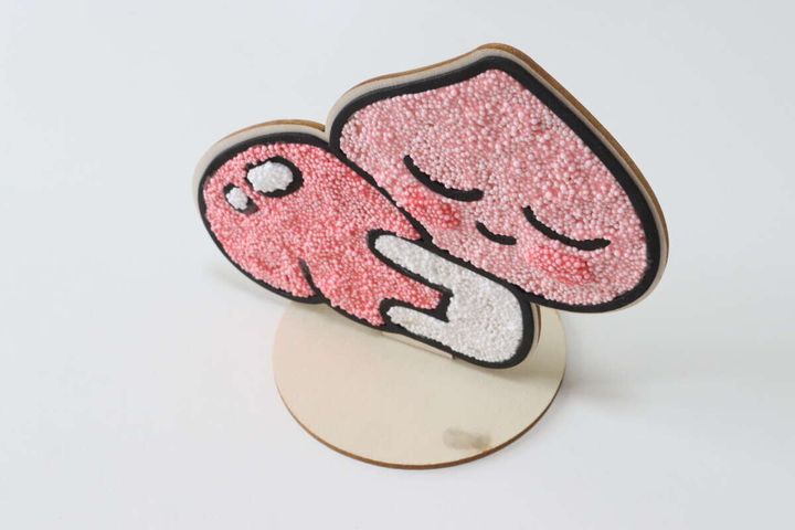 DIYぬりえジェル（カカオフレンズ、アピーチ） 完成