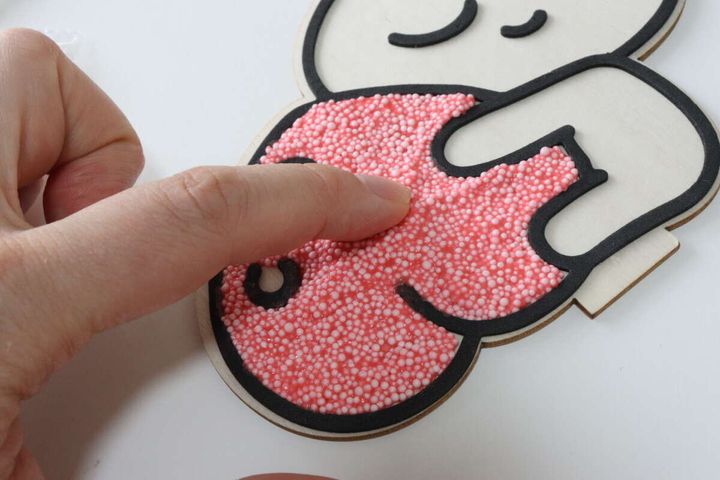 DIYぬりえジェル（カカオフレンズ、アピーチ） 使用例