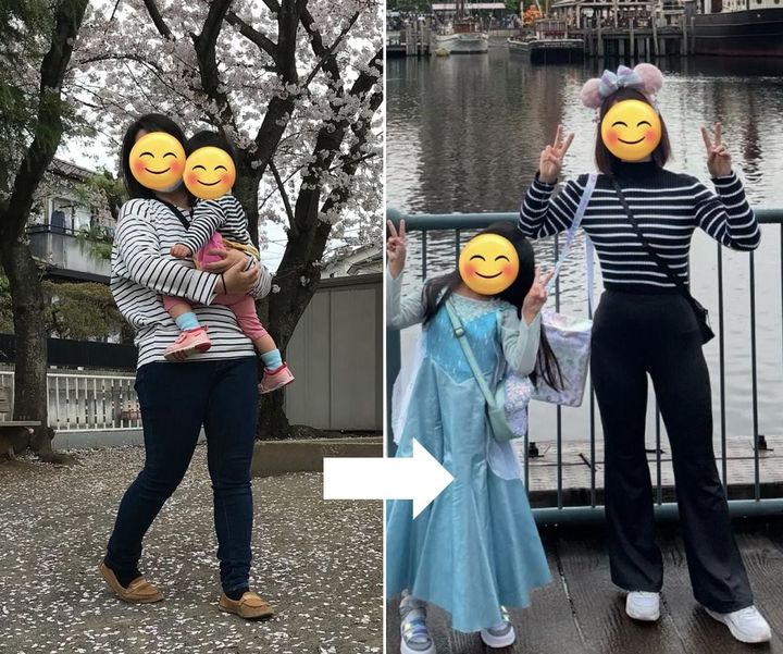 ダイエット前後のさきさん