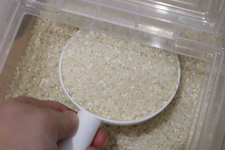 セリアの一気にすくえる！しゃもじの使用例