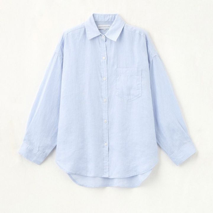 2026しまむら春夏ブルーリネンシャツ