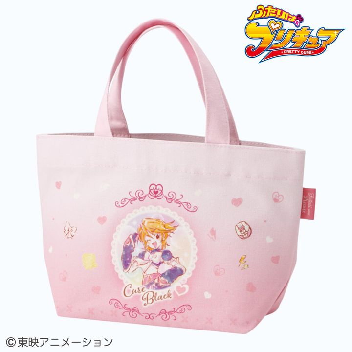 帆布ランチトートバッグ ふたりはプリキュア 水彩（キュアブラック）