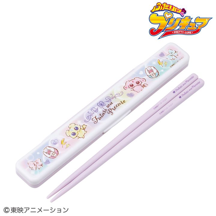 音の鳴らない箸・箸箱セット ハシ18cm ふたりはプリキュア 水彩