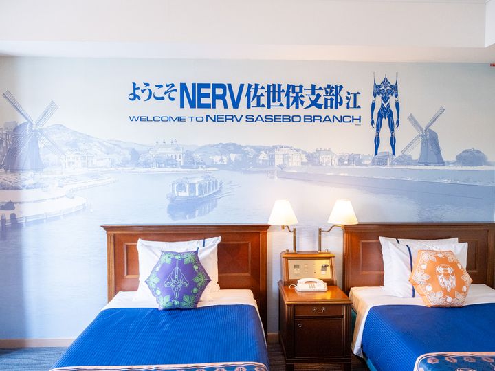 ようこそ NERV 佐世保支部江 壁面デザイン