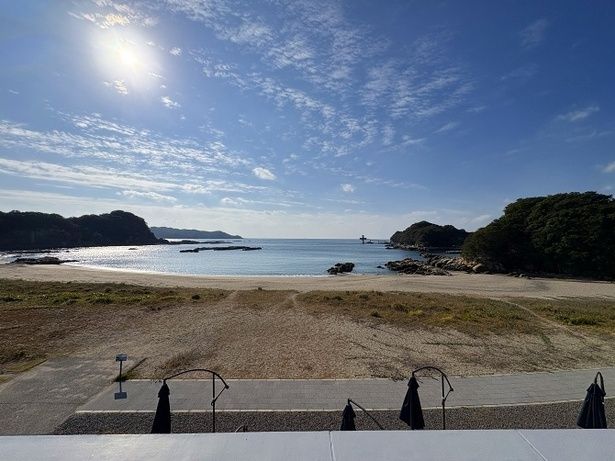 目の前に広がる竜串湾の大自然