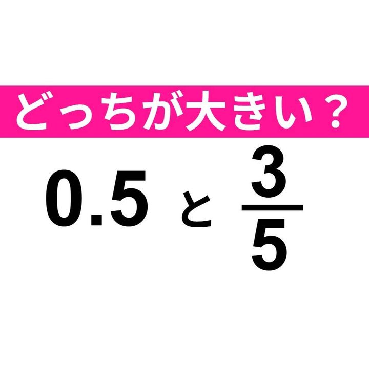 0.5 と 3/5 