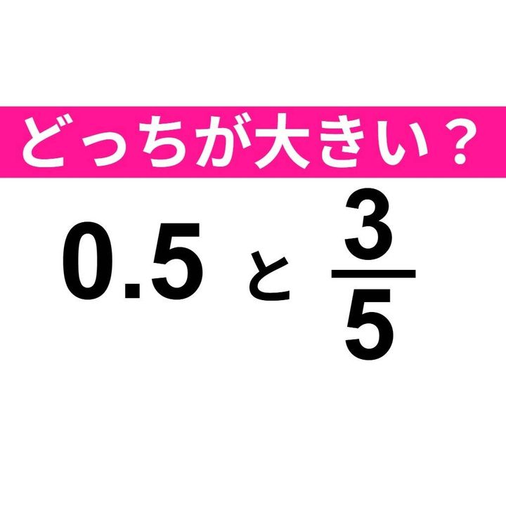 0.5 と 3/5 