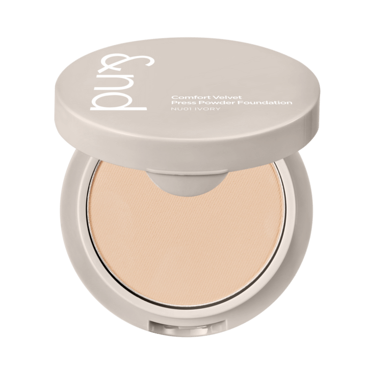 &nd by rom&nd（アンドバイロムアンド) コンフォートベルベットプレスパウダーファンデーション SPF27 PA++ 2色展開 ￥1,320