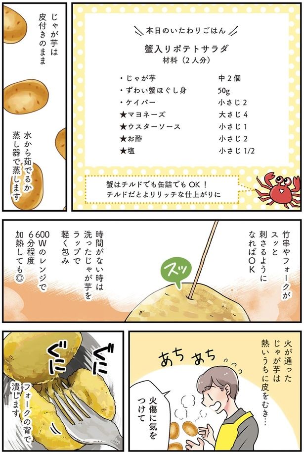 じゃが芋は皮付きのまま （C）まいったねぇ、野宮レナ／KADOKAWA