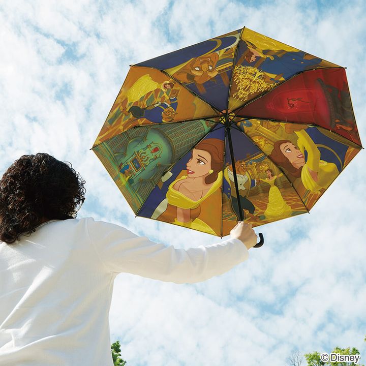 スケーター「ディズニー 晴雨兼用両面印刷折りたたみ傘55cm」2