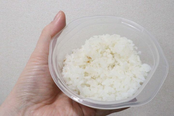 すのこ付きごはん容器 加熱後のごはん