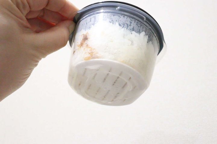 すのこ付きごはん容器 加熱後