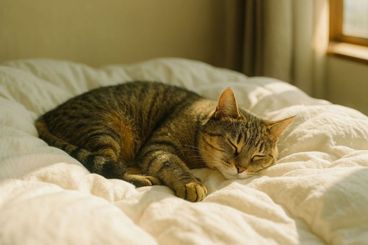 猫と一緒に熟睡できる？（画像はイメージ）