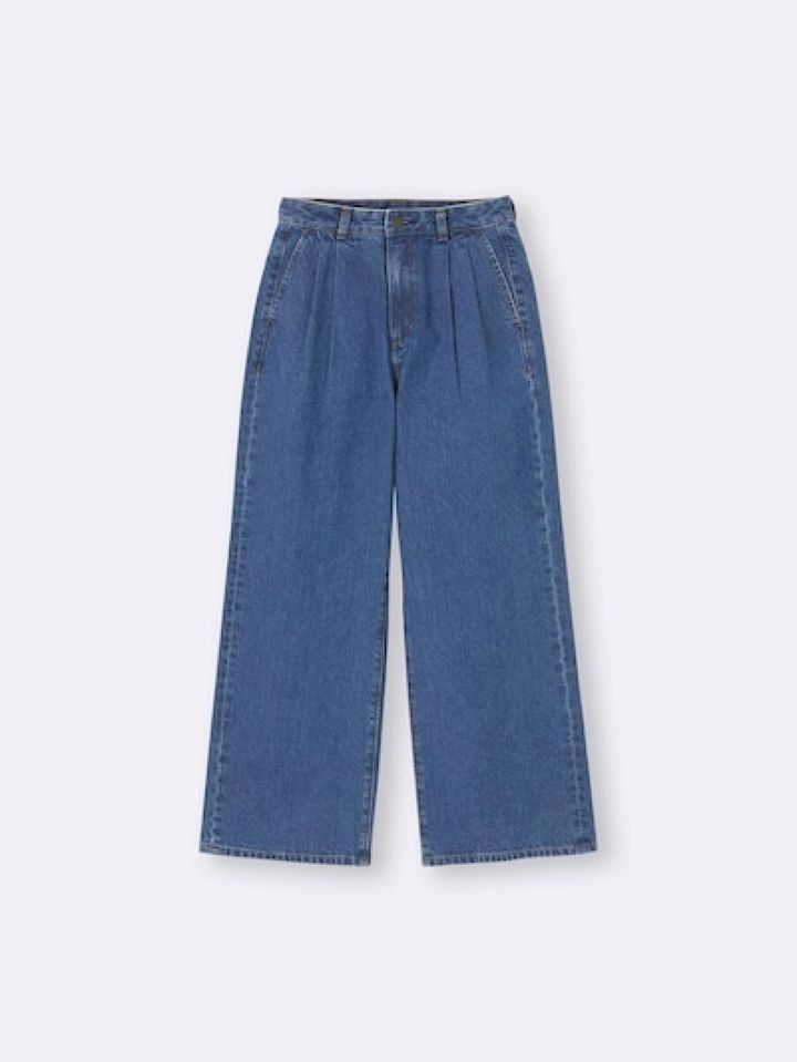 GUのデニムタックトラウザー