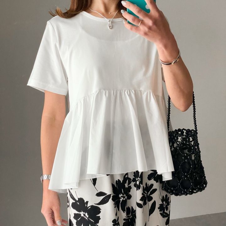 GU 布帛コンビネーションT オフホワイト