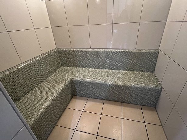 岩盤浴で温まったあとはクールルームへ