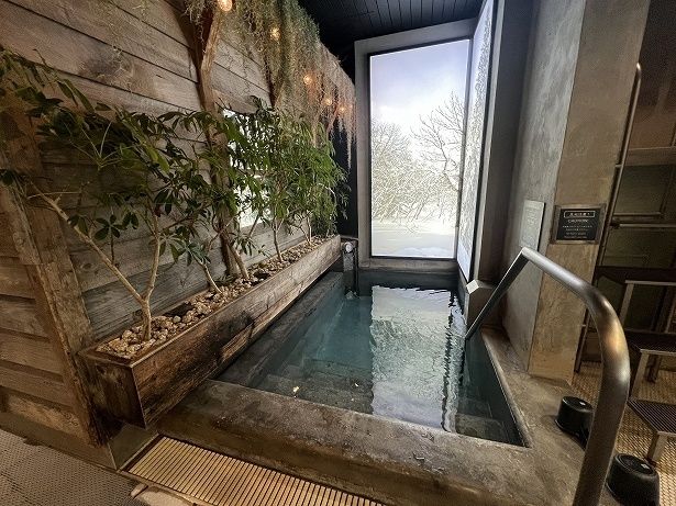 水風呂は冬のフィンランドの森をイメージ