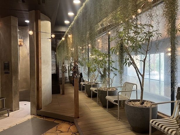 男性側のサウナゾーン