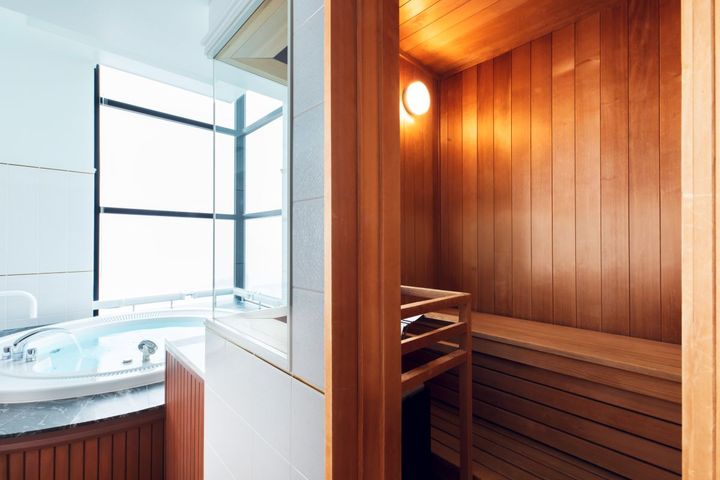 展望ジェットバスとサウナ