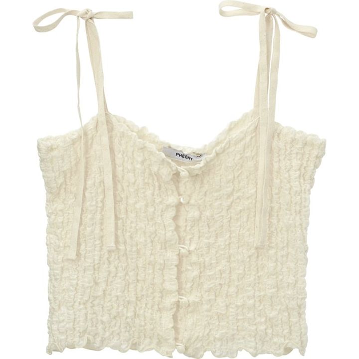 ぽこぽこ素材のキャミソール￥17,600（フィーニー）