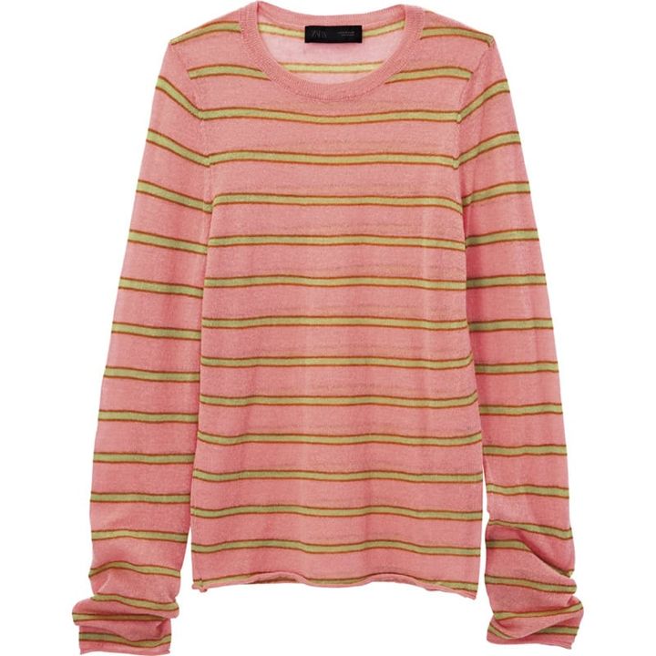 マルチボーダーのボーダーニット￥5,990（ザラ／ザラ カスタマーサービス） 