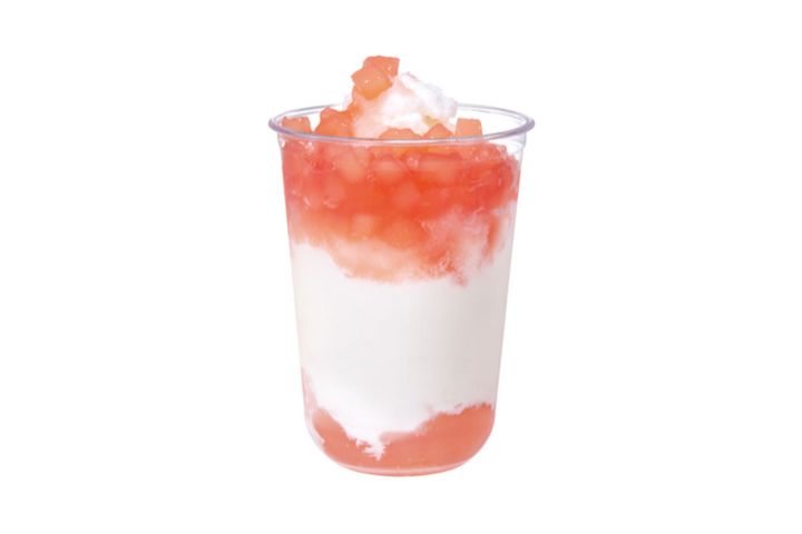 【店舗限定】ミルキーフラッペ ピーチ＆ピーチ／￥680（税込み）