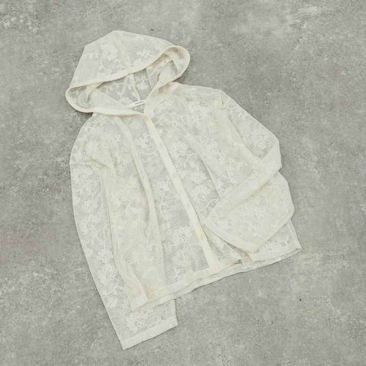 画像: ジャガードレースパーカー/632458（アイボリー）¥3,990（グローバルワーク） 出典：グローバルワーク