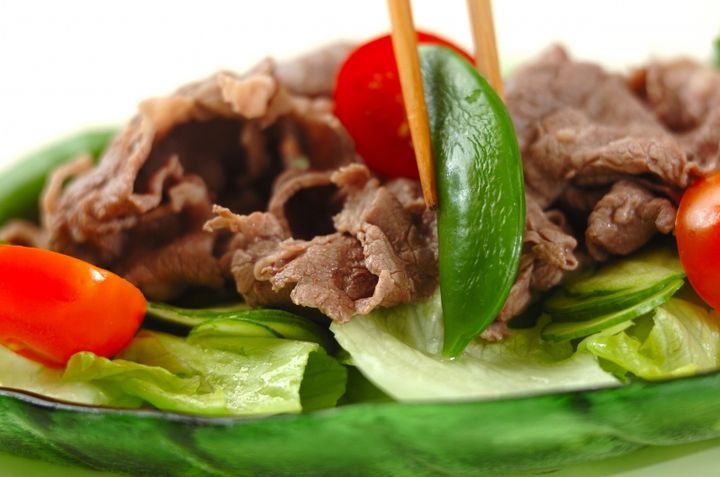 牛しゃぶのおかずサラダ玉ネギドレッシングの作り方4