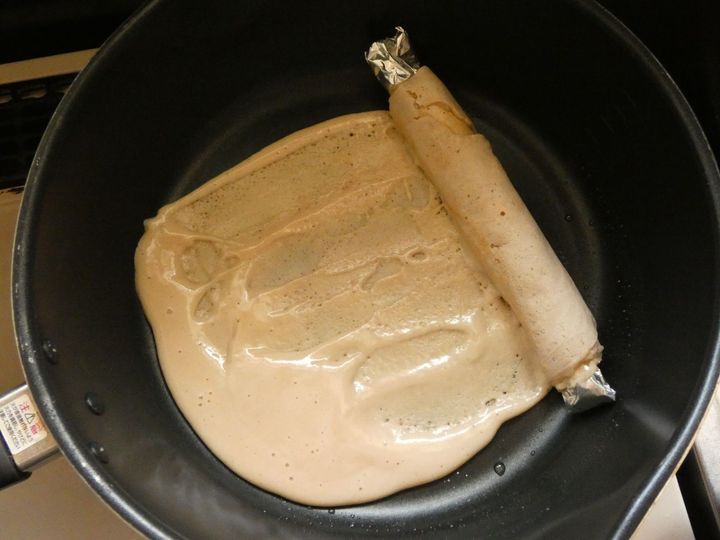 フライパンで作れる！「ラズベリーのバウムクーヘン」