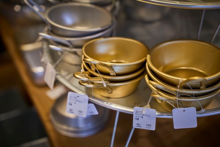 「アルマイト手付マッコリコップ」13cm 990円