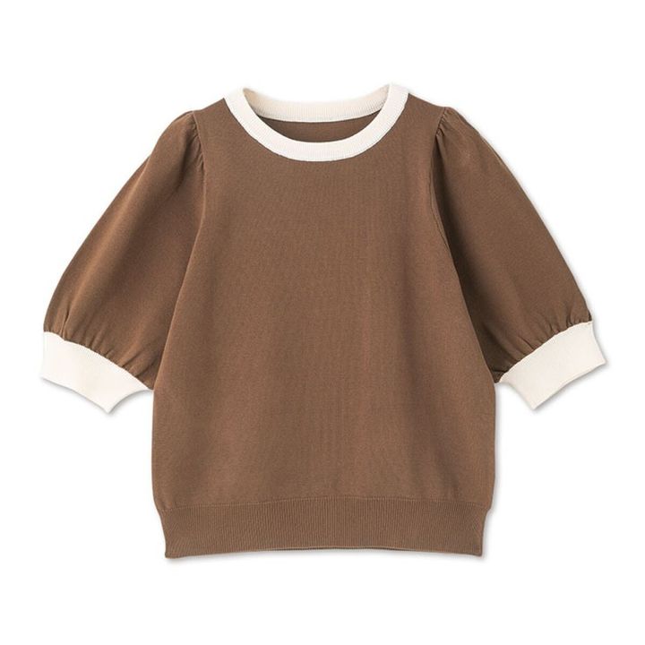 しまむらのパフスリーブニットプルオーバー（MARIE）