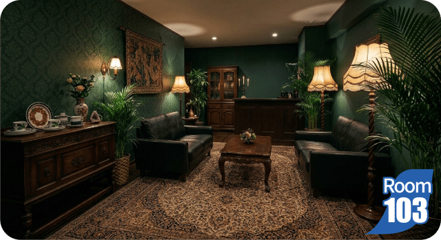 シックで落ち着いた雰囲気の103号室の部屋