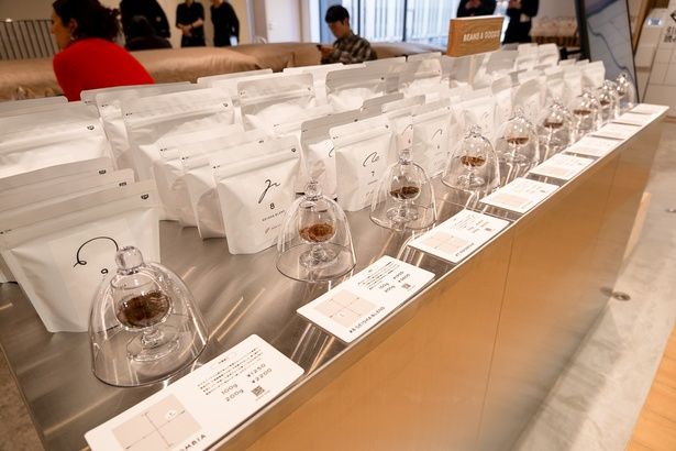 前橋のロースタリーで焙煎した豆も販売されている