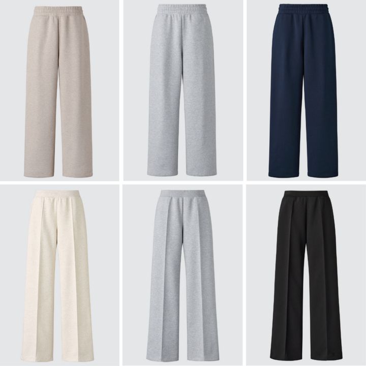 スウェットストレートパンツ、スウェットワイドパンツ 各￥3,990→￥2,990（4/24(金)〜4/30(木)）／ユニクロ