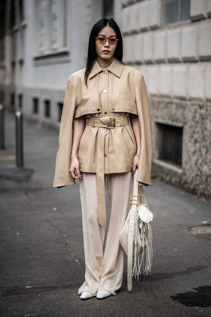 画像: ニュアンス配色を異素材ミックスで