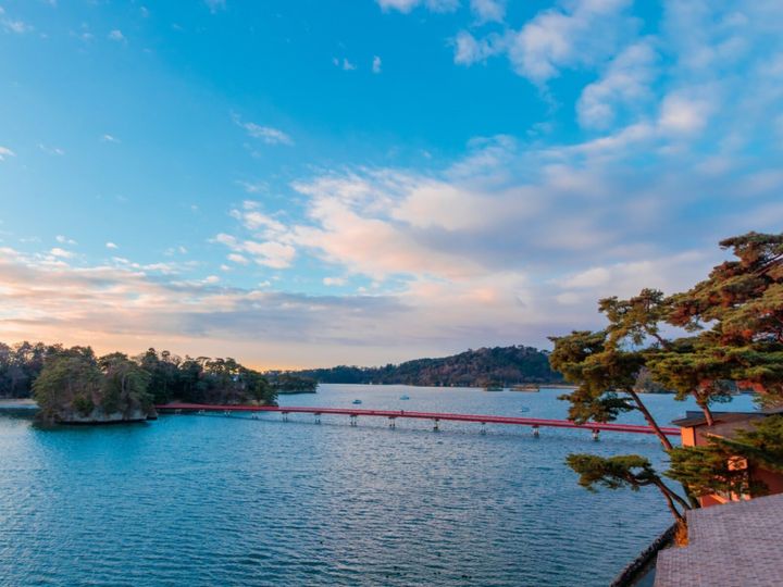 日本三景のひとつ「松島」に湧き出す松島温泉。2008年に誕生した比較的新しい温泉地ながら、数億年前の天水が地熱で温められたとされる「太古天泉」を楽しめるのが特徴。お肌がすべすべになると評判の湯を、絶景の松島湾を眺めながら堪能できます。