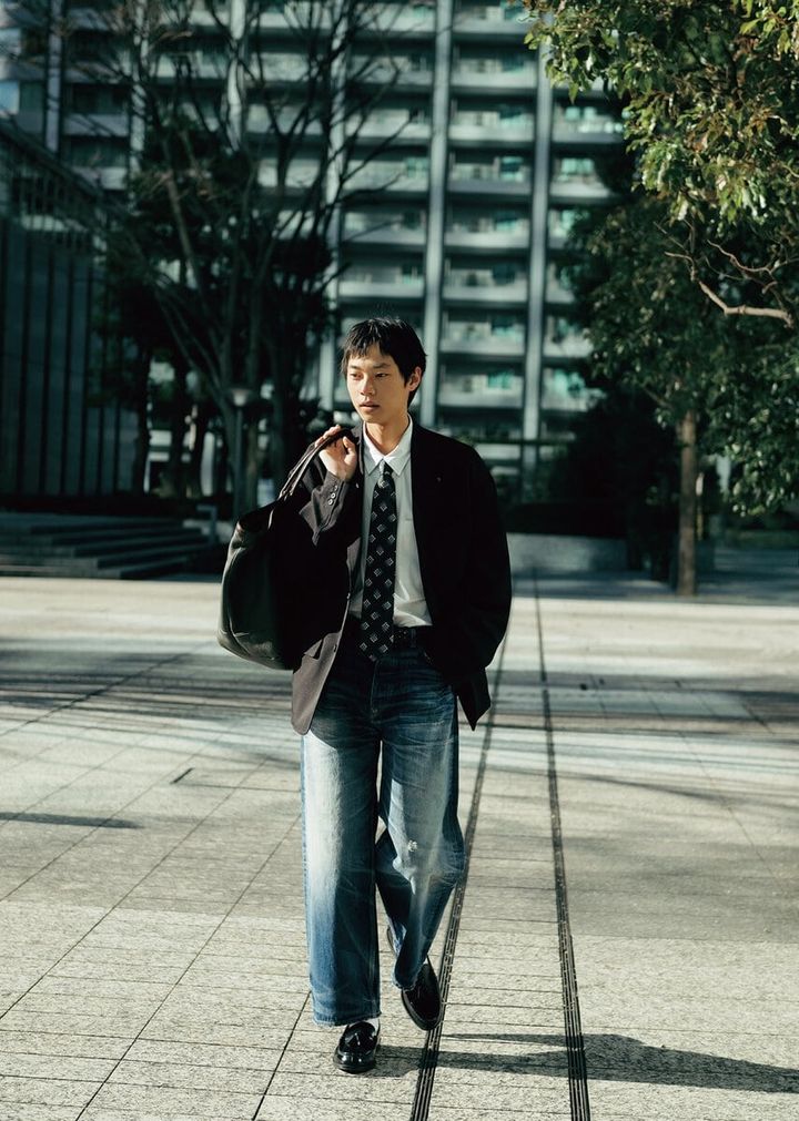 一枚で休日のきれいめカジュアルにも着回しできる『フレッシュサービス』のジャケット